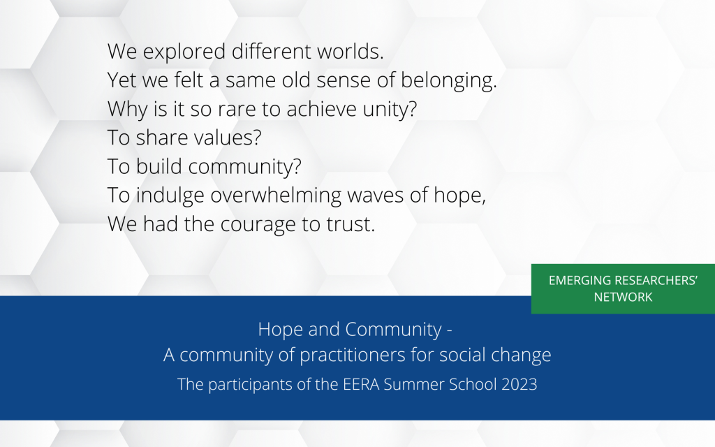 Hope and Community – A community of practitioners for social change