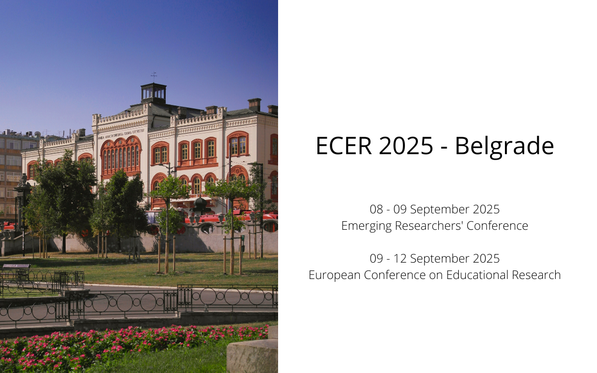 Image of the University of Belgrade and the information: 08 - 09 September 2025 - Emerging Researchers' Conference
09 - 12 September 2025 - European Conference on Educational Research